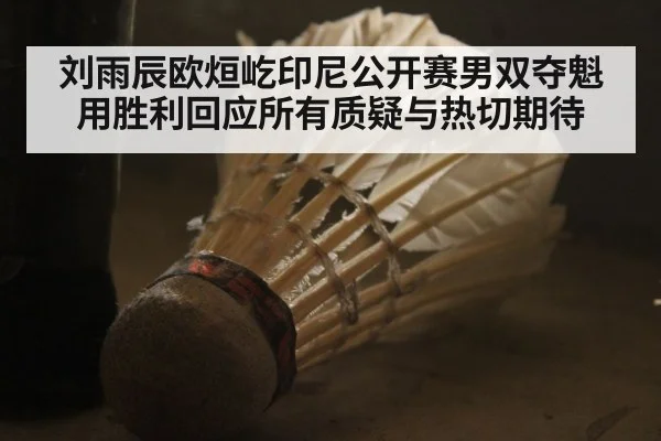 刘雨辰欧烜屹印尼公开赛男双夺魁用胜利回应所有质疑与热切期待